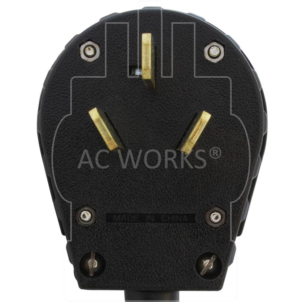 50 Amp 125-Volt/250-Volt NEMA 10-50 3-Prong Old Style Range/Welder Plug to 2 NEMA 5-20 Household Connections by AC WORKS 5 50 Amp 125-Volt/250-Volt NEMA 10-50 3-Prong Old Style Range/Welder Plug to 2 NEMA 5-20 Household Connections by AC WORKS - Image 3