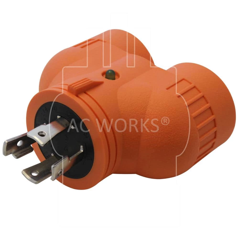 Adapter L14-30P 30 Amp 4-Prong Plug to Two 30 Amp L14-30R 4-Prong Connectors by AC WORKS 7 Adapter L14-30P 30 Amp 4-Prong Plug to Two 30 Amp L14-30R 4-Prong Connectors by AC WORKS - Image 5