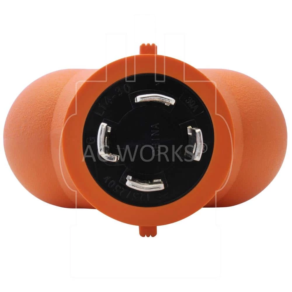 Adapter L14-30P 30 Amp 4-Prong Plug to Two 30 Amp L14-30R 4-Prong Connectors by AC WORKS 5 Adapter L14-30P 30 Amp 4-Prong Plug to Two 30 Amp L14-30R 4-Prong Connectors by AC WORKS - Image 3
