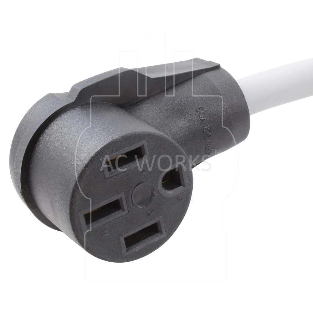 1.5 ft. EVSE 30 Amp 3-Prong NEMA 10-30P Dryer Plug to 50 Amp Electric Vehicle Adapter Cord for Tesla Model S by AC WORKS 6 1.5 ft. EVSE 30 Amp 3-Prong NEMA 10-30P Dryer Plug to 50 Amp Electric Vehicle Adapter Cord for Tesla Model S by AC WORKS - Image 4