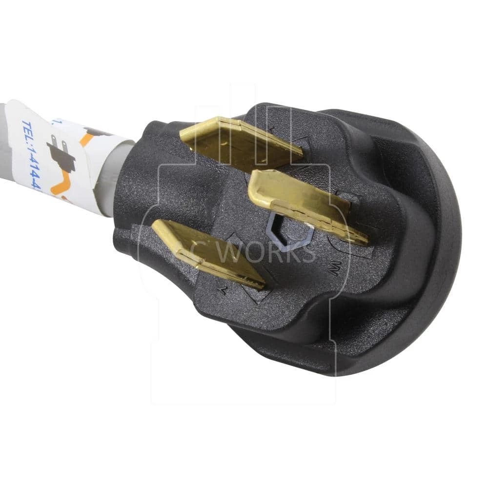 1.5 ft. EVSE 30 Amp 3-Prong NEMA 10-30P Dryer Plug to 50 Amp Electric Vehicle Adapter Cord for Tesla Model S by AC WORKS 5 1.5 ft. EVSE 30 Amp 3-Prong NEMA 10-30P Dryer Plug to 50 Amp Electric Vehicle Adapter Cord for Tesla Model S by AC WORKS - Image 3