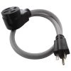3 ft. STW 12/3 20 Amp 250-Volt 6-20P HVAC Plug to 50 Amp Electric Vehicle Adapter Cord for Tesla by AC WORKS -AC WORKS Shop ac works extension cord accessories ev620ms 036 64 1000