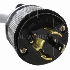 1.5 ft. 20 Amp 4-Prong L14-20P Generator Locking Plug to NEMA 14-50R RV/EV/Range Connection Adapter by AC WORKS -AC WORKS Shop ac works extension cord accessories evl1420ms 018 4f 1000