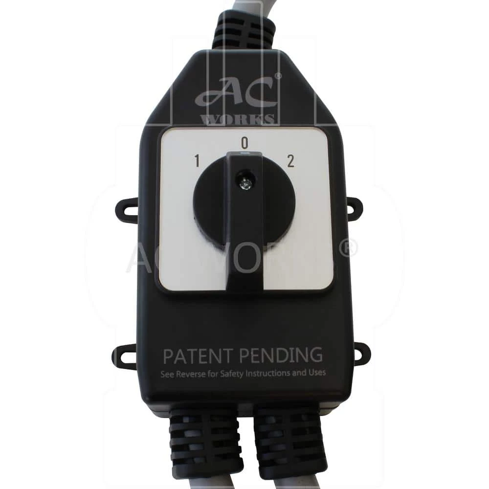 30 Amp 250-Volt NEMA 10-30 3-Prong Dryer Plug to 2 NEMA 10-30 3-Prong Dryer Connections with Switch by AC WORKS 6 30 Amp 250-Volt NEMA 10-30 3-Prong Dryer Plug to 2 NEMA 10-30 3-Prong Dryer Connections with Switch by AC WORKS - Image 4