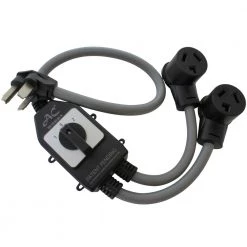 AC WORKS Shop 22 30 Amp 250-Volt NEMA 10-30 3-Prong Dryer Plug to 2 NEMA 10-30 3-Prong Dryer Connections with Switch by AC WORKS