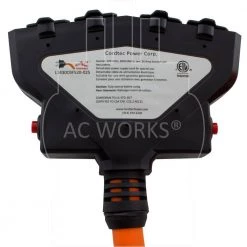 25 ft. L14-30P 30 Amp 4-Prong Locking Plug to (4) Home Outlets with 24 Amp Breaker by AC WORKS 11 25 ft. L14-30P 30 Amp 4-Prong Locking Plug to (4) Home Outlets with 24 Amp Breaker by AC WORKS -AC WORKS Shop ac works extension cord accessories l1430cbf520 025 fa 1000