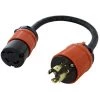 1.5 ft. L14-30P 4-Prong 30A Locking Plug to L5-30R 30A 125-Volt 3-Prong Connector by AC WORKS -AC WORKS Shop ac works extension cord accessories l1430l530 018 64 1000