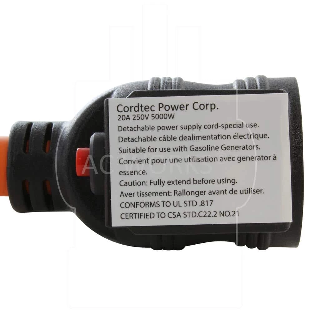 1.5 ft. 20-Amp 3-Phase 250-Volt L15-20P Locking Plug to 6-15/20 Outlet with 20 Amp Breaker by AC WORKS 8 1.5 ft. 20-Amp 3-Phase 250-Volt L15-20P Locking Plug to 6-15/20 Outlet with 20 Amp Breaker by AC WORKS - Image 6