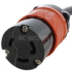 1 ft. Adapter Cord 3-Phase 30 Amp 250-Volt L15-30P 4-Prong Plug to L6-30R Locking 250-Volt Connector by AC WORKS 9 1 ft. Adapter Cord 3-Phase 30 Amp 250-Volt L15-30P 4-Prong Plug to L6-30R Locking 250-Volt Connector by AC WORKS -AC WORKS Shop ac works extension cord accessories l1530l630 012 1f 1000