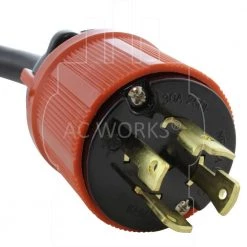 1 ft. Adapter Cord 3-Phase 30 Amp 250-Volt L15-30P 4-Prong Plug to L6-30R Locking 250-Volt Connector by AC WORKS 8 1 ft. Adapter Cord 3-Phase 30 Amp 250-Volt L15-30P 4-Prong Plug to L6-30R Locking 250-Volt Connector by AC WORKS -AC WORKS Shop ac works extension cord accessories l1530l630 012 4f 1000