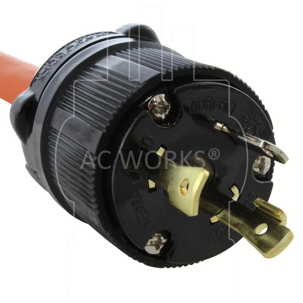 1.5 ft. 30 Amp 3-Prong L5-30P Locking Plug to Household Outlet with 20 Amp Breaker by AC WORKS 5 1.5 ft. 30 Amp 3-Prong L5-30P Locking Plug to Household Outlet with 20 Amp Breaker by AC WORKS - Image 3