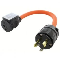 1.5 ft. 30 Amp 3-Prong L5-30P Locking Plug to Household Outlet with 20 Amp Breaker by AC WORKS
