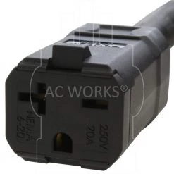 1 ft. SOOW 12/3 3-Prong L6-20 Male Plug to 6-15/20R 15 Amp /20 Amp 250-Volt Connector by AC WORKS 9 1 ft. SOOW 12/3 3-Prong L6-20 Male Plug to 6-15/20R 15 Amp /20 Amp 250-Volt Connector by AC WORKS -AC WORKS Shop ac works extension cord accessories l620620 012 1f 1000