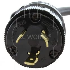 1 ft. SOOW 12/3 3-Prong L6-20 Male Plug to 6-15/20R 15 Amp /20 Amp 250-Volt Connector by AC WORKS 8 1 ft. SOOW 12/3 3-Prong L6-20 Male Plug to 6-15/20R 15 Amp /20 Amp 250-Volt Connector by AC WORKS -AC WORKS Shop ac works extension cord accessories l620620 012 4f 1000