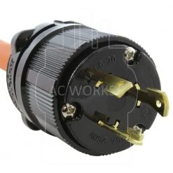 1.5 ft. 20 Amp 3-Prong L6-20P Locking Plug to 6-15/20 Outlet with 20 Amp Breaker by AC WORKS -AC WORKS Shop ac works extension cord accessories l620cb620 4f 1000