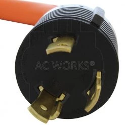 1.5 ft. 30 Amp 3-Prong L6-30P Locking Plug to 6-15/20 Outlet with 20 Amp Breaker by AC WORKS -AC WORKS Shop ac works extension cord accessories l630cb620 4f 1000