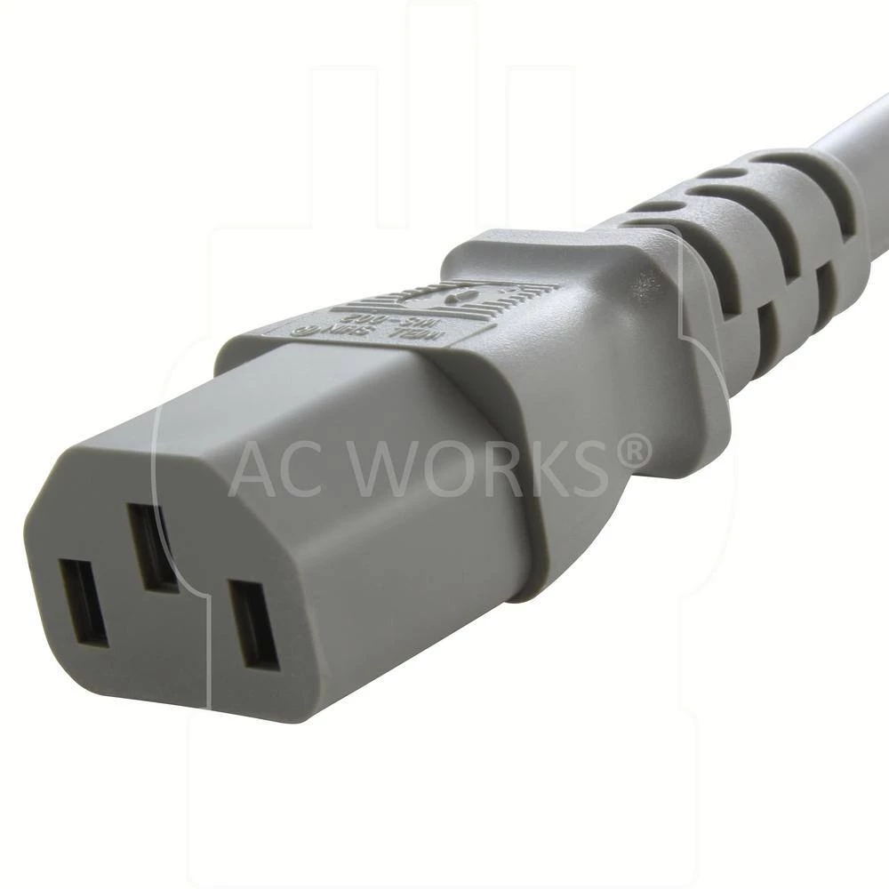 15 Amp 6 ft. 14/3 in. Medical Grade Power Cord to IEC C13 End by AC WORKS 6 15 Amp 6 ft. 14/3 in. Medical Grade Power Cord to IEC C13 End by AC WORKS - Image 4
