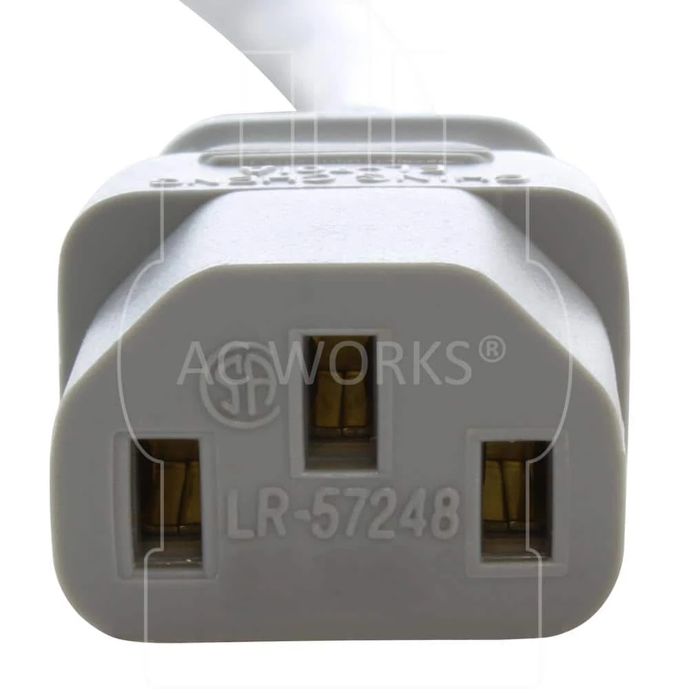 8 ft. 15 Amp 14/3 Medical Grade Power Cord with IEC C13 Connector by AC WORKS 6 8 ft. 15 Amp 14/3 Medical Grade Power Cord with IEC C13 Connector by AC WORKS - Image 4