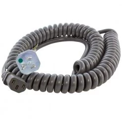 Up to 10 ft. 10 Amp 18/3 Coiled Medical Grade Power Cord with C13 Connector by AC WORKS