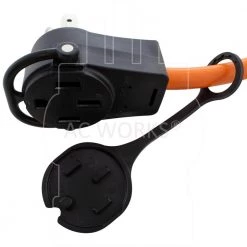 1.5 ft. 50 Amp 14-50 Piggy-Back Plug with 10-30R Connector Adapter Cord by AC WORKS -AC WORKS Shop ac works extension cord accessories pb14501030 fa 1000