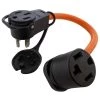 1.5 ft. 50 Amp 14-50 Piggy-Back Plug with 14-30R Connector Adapter Cord by AC WORKS 1 1.5 ft. 50 Amp 14-50 Piggy-Back Plug with 14-30R Connector Adapter Cord by AC WORKS -AC WORKS Shop ac works extension cord accessories pb14501430 64 1000