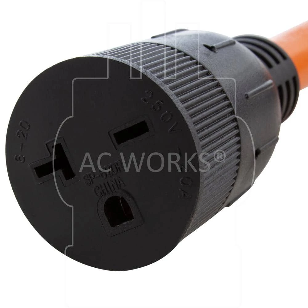 1 ft. 50 Amp 14-50 Piggy-Back Plug with 6-20R Connector Adapter Cord by AC WORKS 9 1 ft. 50 Amp 14-50 Piggy-Back Plug with 6-20R Connector Adapter Cord by AC WORKS - Image 7