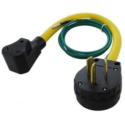 1.5 ft. 10P to 50P 50 Amp Old Welder/Range Plug to 30 Amp RV Adapter by AC WORKS
