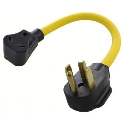 1.5 ft. 14-30P 30 Amp 4-Prong Dryer Plug to 30 Amp RV 10/3 Extension Cord Adapter by AC WORKS