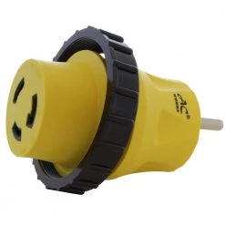 RV 30 Amp TT-30P Plug to L5-30R RV/Marine 30 Amp Detachable Inlet Connection by AC WORKS
