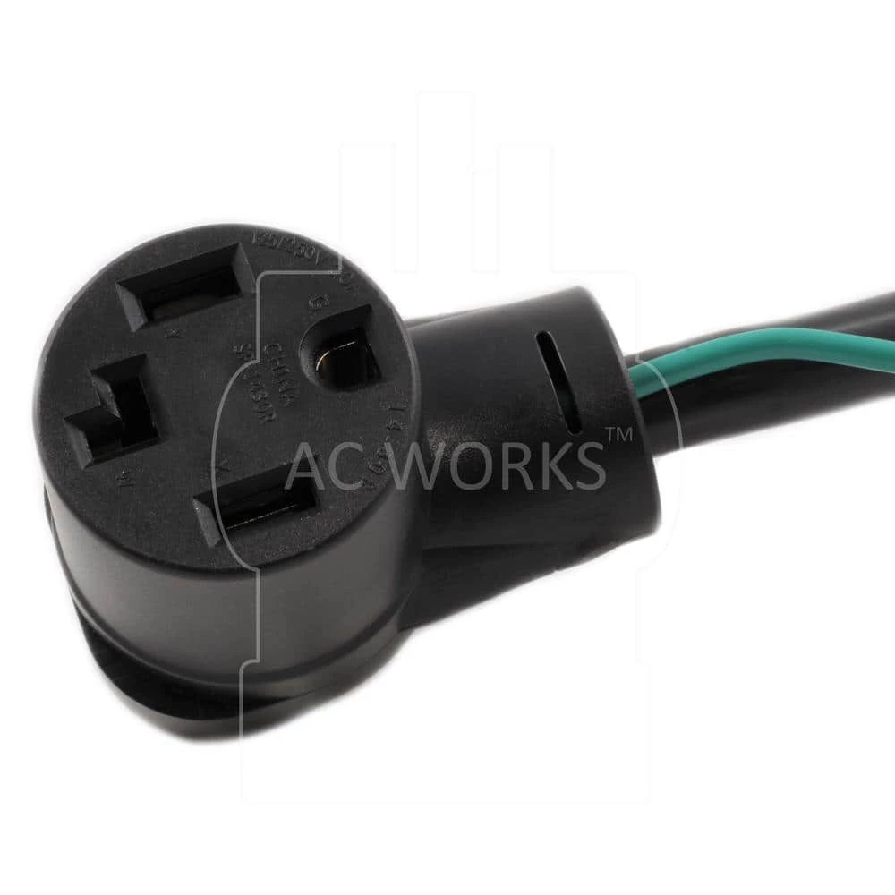1.5 ft. 3-Prong 30 Amp Dryer Plug to 4-Prong Dryer Female Connector Adapter by AC WORKS 7 1.5 ft. 3-Prong 30 Amp Dryer Plug to 4-Prong Dryer Female Connector Adapter by AC WORKS - Image 5
