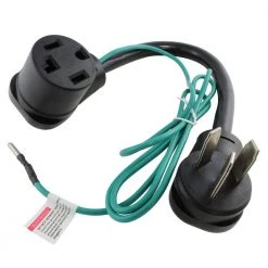 3-Prong 50A Dryer/Range Plug to 4-Prong Dryer Female Connector Adapter by AC WORKS