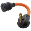 1 ft. 50 Amp 3-Prong Welder/ Range/ Dryer Plug to 6-15/20 Outlet with 20 Amp Breaker by AC WORKS