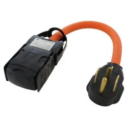 1.5 ft. Adapter NEMA 14-30P 4-Prong Dryer Plug to (4) Household Outlets with 24 Amp Breaker by AC WORKS -AC WORKS Shop ac works extension cord accessories s1430cbf520 4f 1000