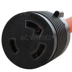 1.5 ft. 14P to 30P 4-Prong Dryer Plug to L6-30R 3-Prong 30 Amp 250 Locking Female Adapter by AC WORKS -AC WORKS Shop ac works extension cord accessories s1430l630 018 1f 1000