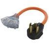 1.5 ft. 30 Amp 4-Prong Dryer Plug to (3) NEMA 6-15/20 Tri-Outlets with Power Indicators by AC WORKS 1 1.5 ft. 30 Amp 4-Prong Dryer Plug to (3) NEMA 6-15/20 Tri-Outlets with Power Indicators by AC WORKS -AC WORKS Shop ac works extension cord accessories s1430w620 018 64 1000