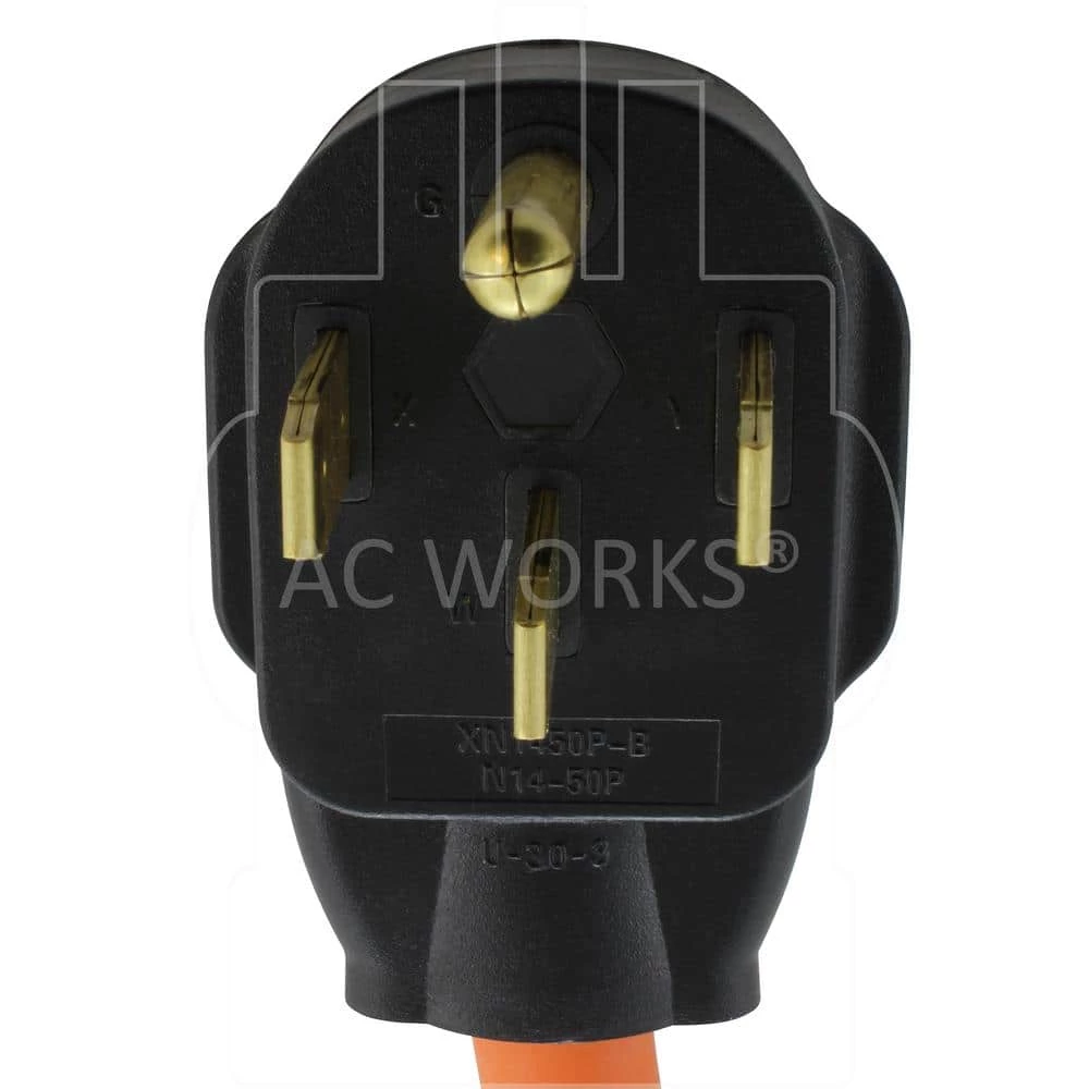 1.5 ft. 50 Amp 4-Prong 14-50P RV/Generator/Range Plug to Household Outlet with 20 Amp Breaker by AC WORKS 5 1.5 ft. 50 Amp 4-Prong 14-50P RV/Generator/Range Plug to Household Outlet with 20 Amp Breaker by AC WORKS - Image 3