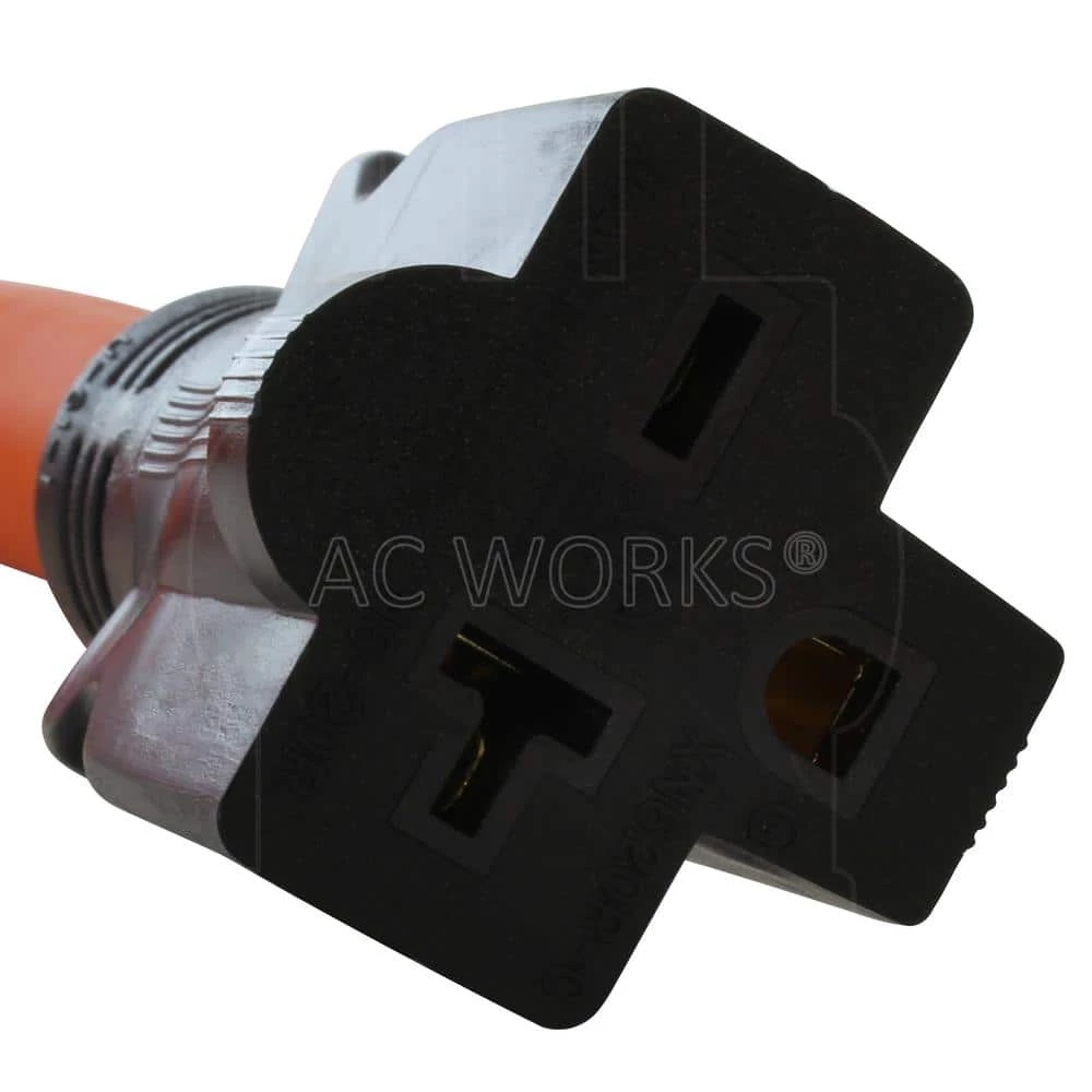 1 ft. 30 Amp 3-Prong 6-30P Commercial HVAC Plug to 6-15/20 Outlet by AC WORKS 6 1 ft. 30 Amp 3-Prong 6-30P Commercial HVAC Plug to 6-15/20 Outlet by AC WORKS - Image 4