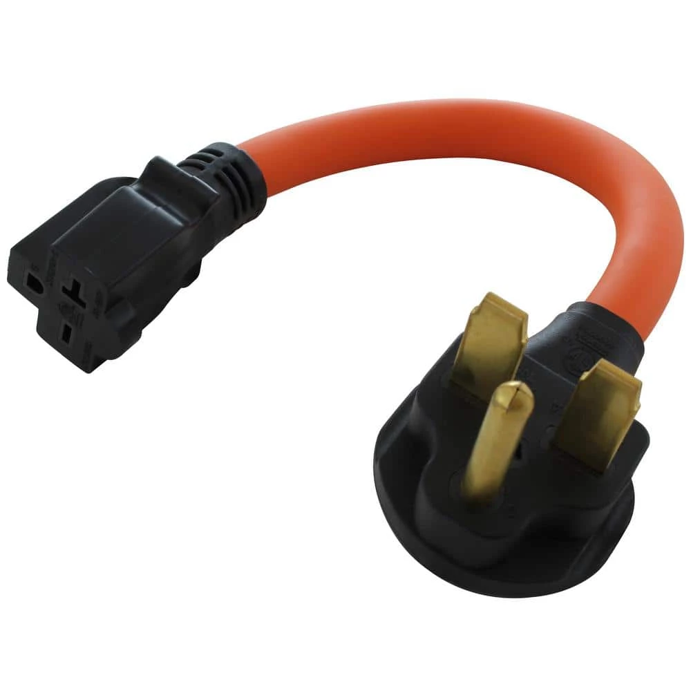 1 ft. 30 Amp 3-Prong 6-30P Commercial HVAC Plug to 6-15/20 Outlet by AC WORKS 3 1 ft. 30 Amp 3-Prong 6-30P Commercial HVAC Plug to 6-15/20 Outlet by AC WORKS