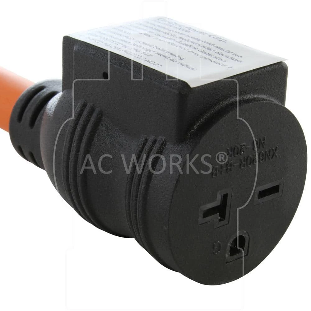 1 ft. 50 Amp 3-Prong 6-50P Welder Plug to 6-15/20 Outlet with 20 Amp Breaker by AC WORKS 6 1 ft. 50 Amp 3-Prong 6-50P Welder Plug to 6-15/20 Outlet with 20 Amp Breaker by AC WORKS - Image 4