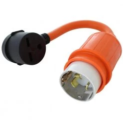 1.5 ft. 50 Amp 125-Volt/250-Volt SS2-50P/CS6365 Plug to 30 Amp 250-Volt 6-30R Commercial HVAC Adapter Cord by AC WORKS