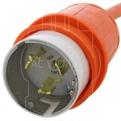 1.5 ft. 50 Amp 4-Prong SS2-50P Locking Plug to Household Outlet with 20 Amp Breaker by AC WORKS -AC WORKS Shop ac works extension cord accessories ss2cb520 4f 1000