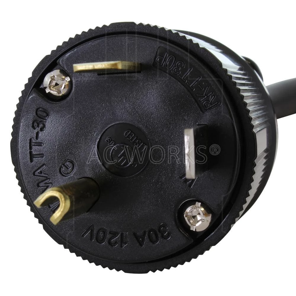 1 ft. 30 Amp 125-Volt NEMA TT-30 RV Outlet Extender by AC WORKS 5 1 ft. 30 Amp 125-Volt NEMA TT-30 RV Outlet Extender by AC WORKS - Image 3