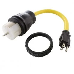 1.5 ft. 10/3 Generator Transfer Switches 15 Amp Household Plug to CS6364 50 Amp Locking Connector by AC WORKS