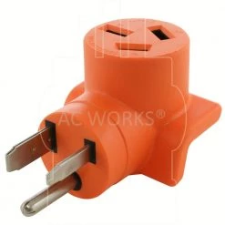 6-50P Welder Plug to 10-50R 3-Prong 50 Amp 125/250-Volt Older Dryer/Range Adapter by AC WORKS -AC WORKS Shop ac works extension cord accessories wd6501050 4f 1000