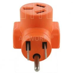 6-50P Welder Plug to 10-50R 3-Prong 50 Amp 125/250-Volt Older Dryer/Range Adapter by AC WORKS -AC WORKS Shop ac works extension cord accessories wd6501050 fa 1000