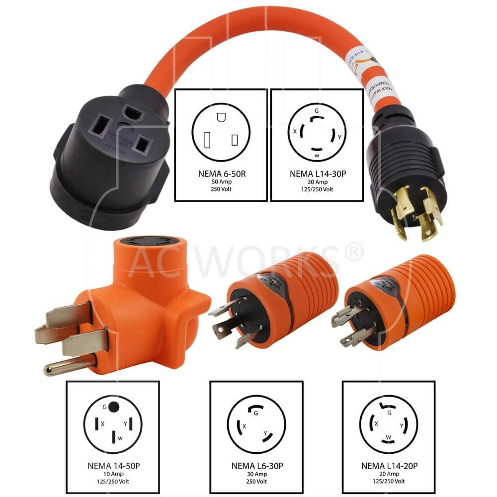 NEMA 6-50 Welder Adapter Kit for Various Outlets by AC WORKS 4 NEMA 6-50 Welder Adapter Kit for Various Outlets by AC WORKS - Image 2