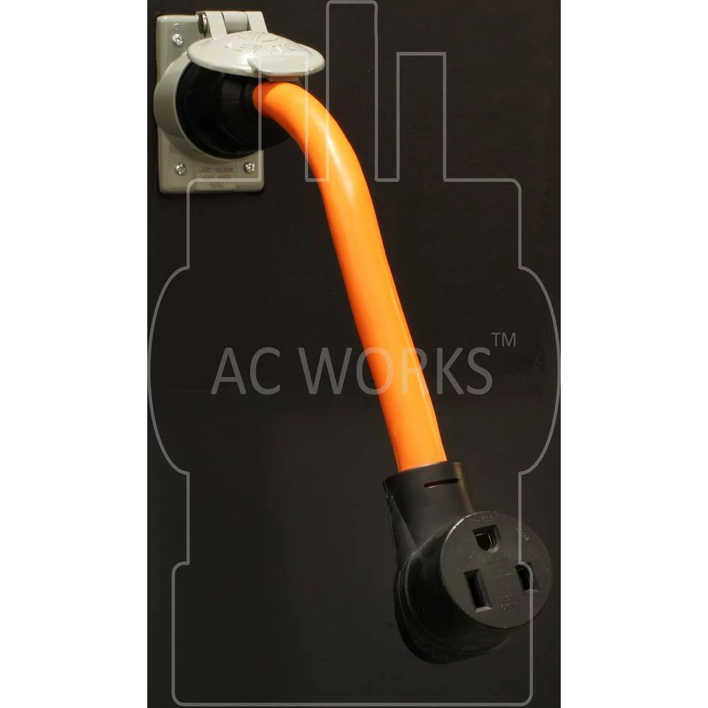 1.5 ft. 50 Amp 125/250-Volt SS2-50P/CS6365 Locking Plug to 6-50R Welder Adapter Cord by AC WORKS 7 1.5 ft. 50 Amp 125/250-Volt SS2-50P/CS6365 Locking Plug to 6-50R Welder Adapter Cord by AC WORKS - Image 5