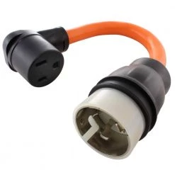 1.5 ft. 50 Amp 125/250-Volt SS2-50P/CS6365 Locking Plug to 6-50R Welder Adapter Cord by AC WORKS