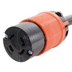 75 ft. 10/4 SOOW NEMA L14-30 125-Volt/250-Volt 30 Amp Generator Rubber Extension Cord by AC WORKS -AC WORKS Shop ac works generator cords l1430pr 075e 1f 1000