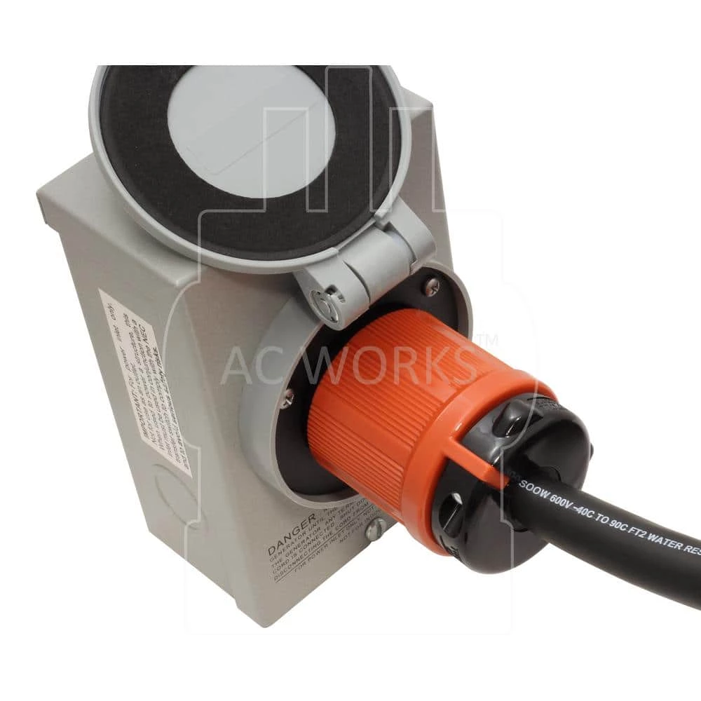 25 ft. Soow 10/3 3-Prong Nema L5-30 125-Volt 30 Amp Generator Rubber Extension Cord by AC WORKS 8 25 ft. Soow 10/3 3-Prong Nema L5-30 125-Volt 30 Amp Generator Rubber Extension Cord by AC WORKS - Image 6